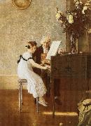 george bernard shaw Young lady to accept fees from her piano teacher France oil painting artist